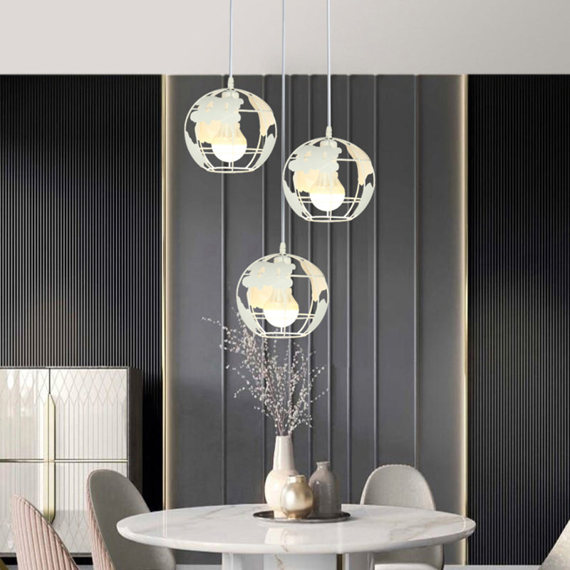 Macaron de suspension du globe Macaron 3 lumières suspendues pour salle à manger