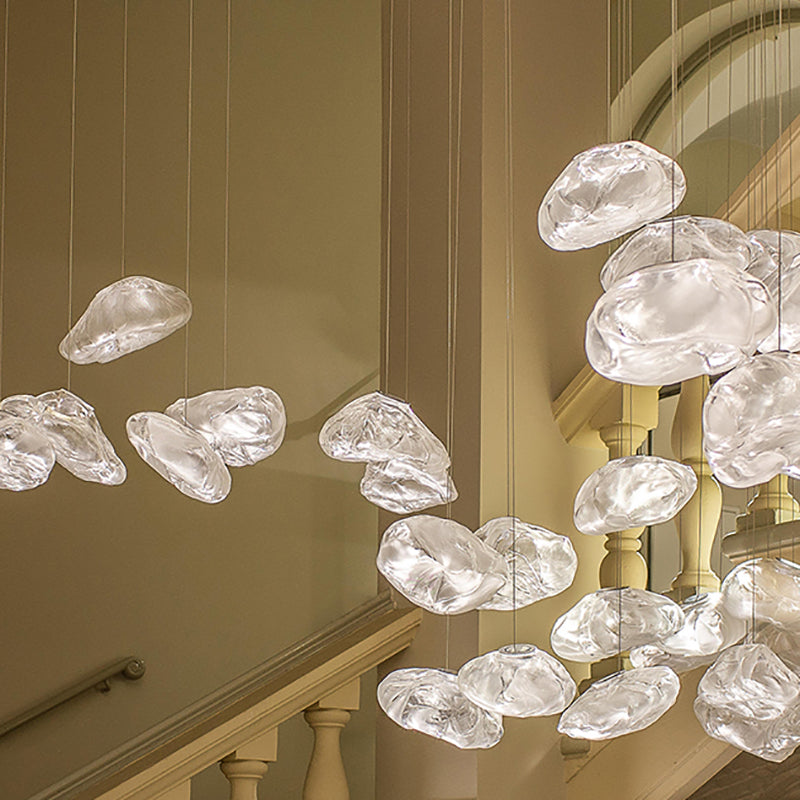 1 Lichthängeleuchte moderne geometrische Federlampe für das Restaurant