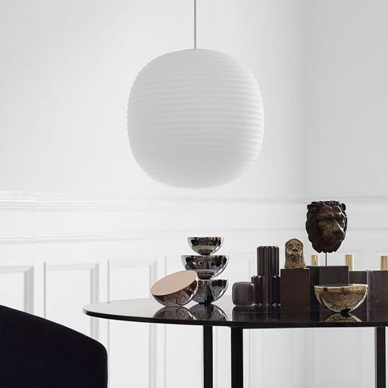 Pendre de style moderne Verre Lumière 1 lumière suspendue Lumière en blanc pour le chevet