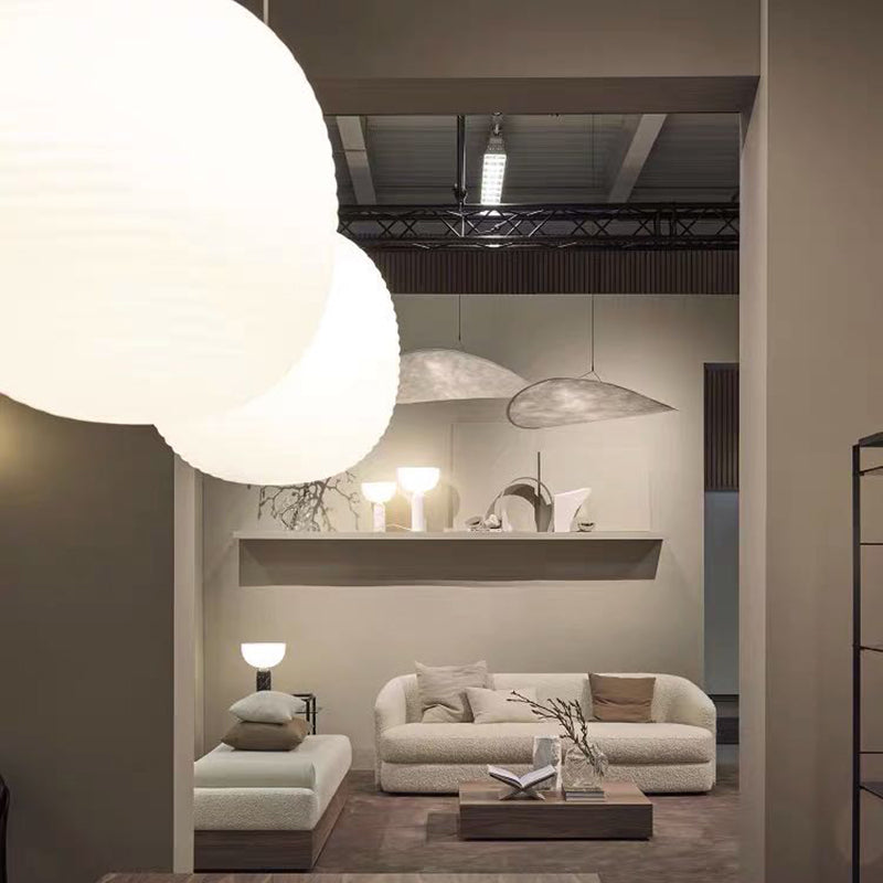 Pendre de style moderne Verre Lumière 1 lumière suspendue Lumière en blanc pour le chevet