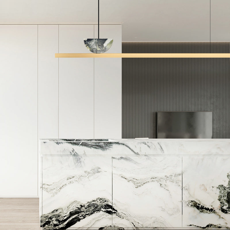 Nordic Modern Island Light Küche Esszimmer LED -Streifen Kronleuchter Leuchte