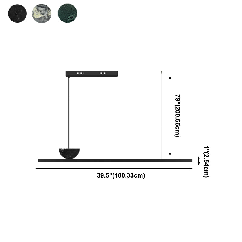 Nordic Modern Island Light Küche Esszimmer LED -Streifen Kronleuchter Leuchte