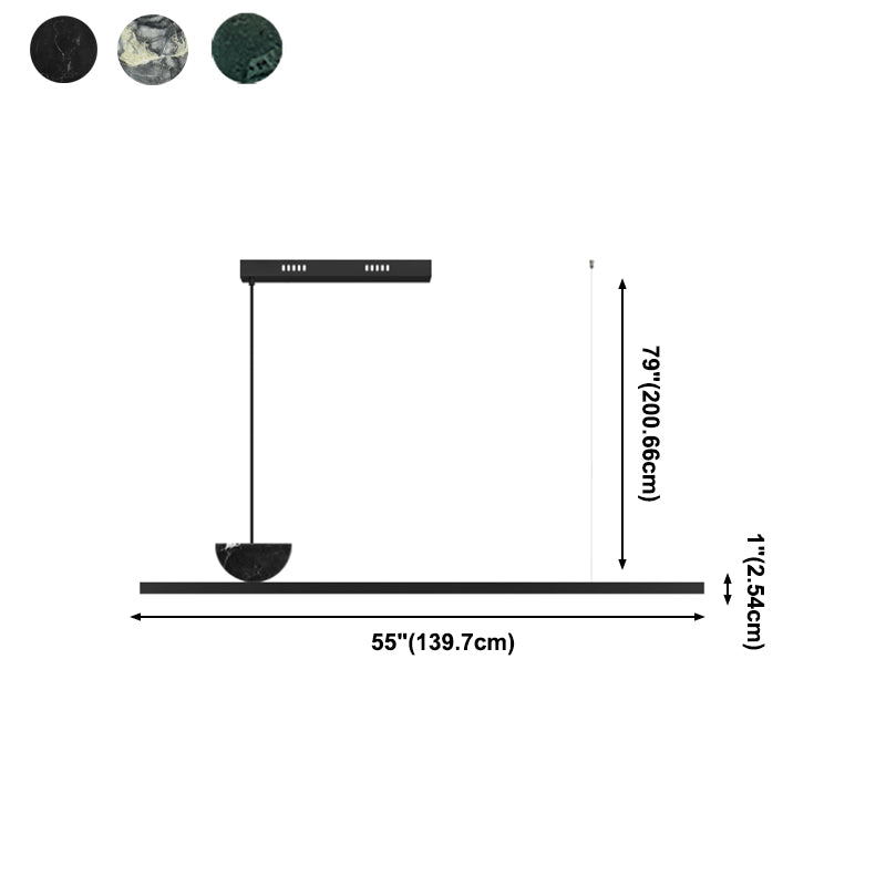 Nordic Modern Island Light Küche Esszimmer LED -Streifen Kronleuchter Leuchte