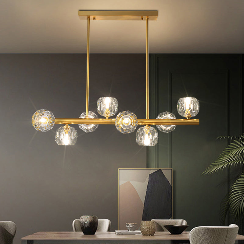 Nordic Dining Island Light Kitchen Crystal Ceiling Hanging Light Fixture