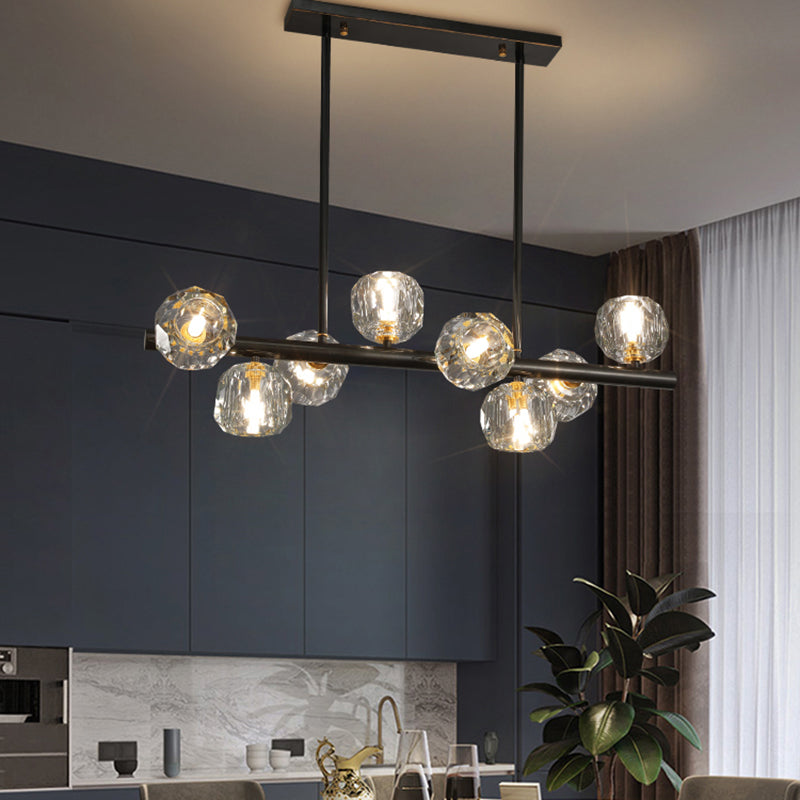 Nordic Dining Island Light Kitchen Crystal Ceiling Hanging Light Fixture