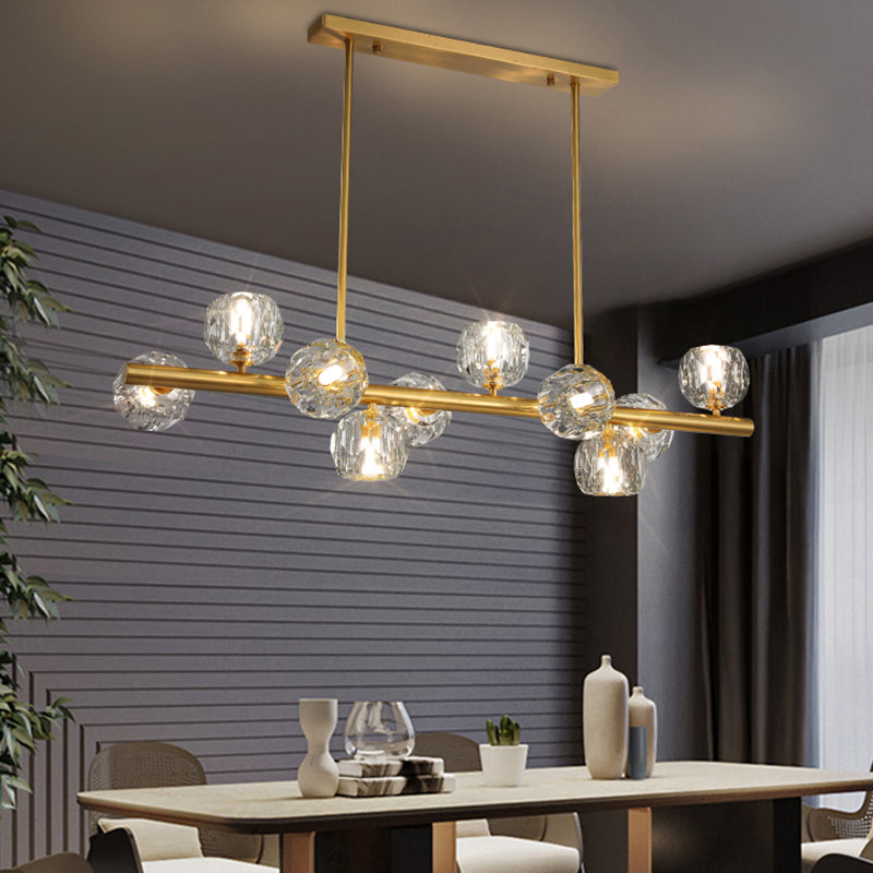 Nordic Dining Island Light Kitchen Crystal Ceiling Hanging Light Fixture