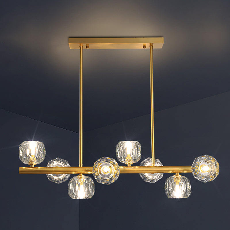 Nordic Dining Island Light Kitchen Crystal Ceiling Hanging Light Fixture