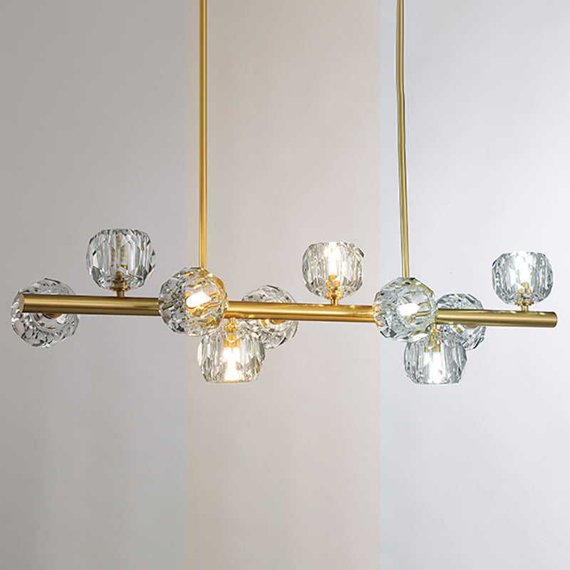 Nordic Dining Island Light Kitchen Crystal Ceiling Hanging Light Fixture