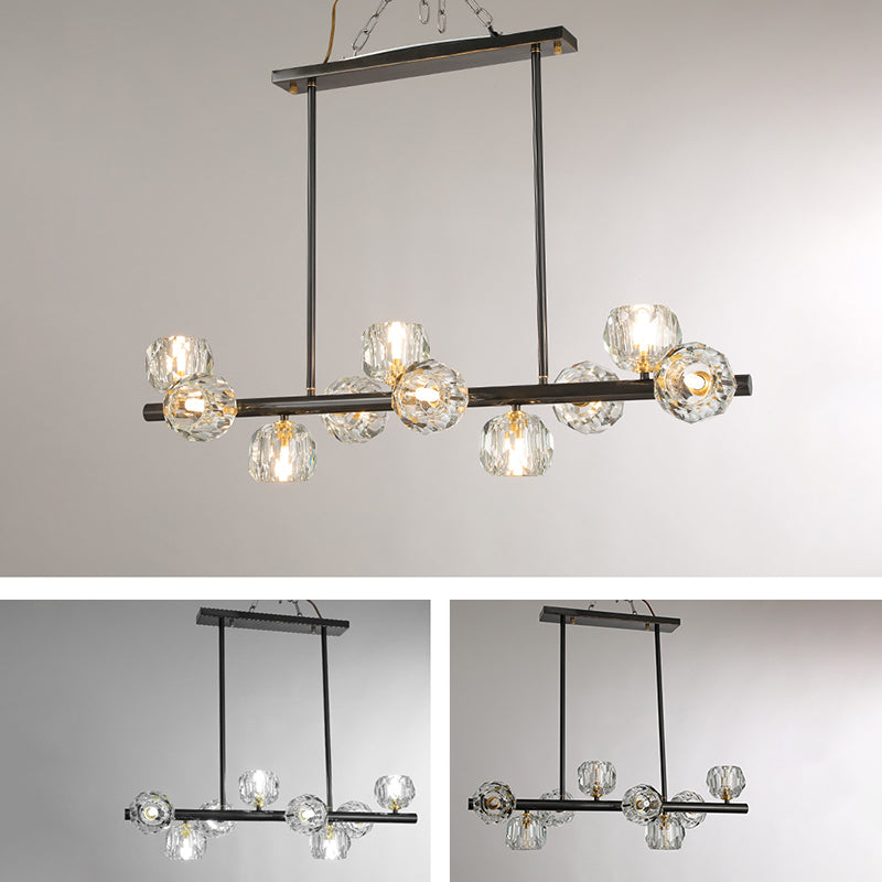 Nordic Dining Island Light Kitchen Crystal Ceiling Hanging Light Fixture