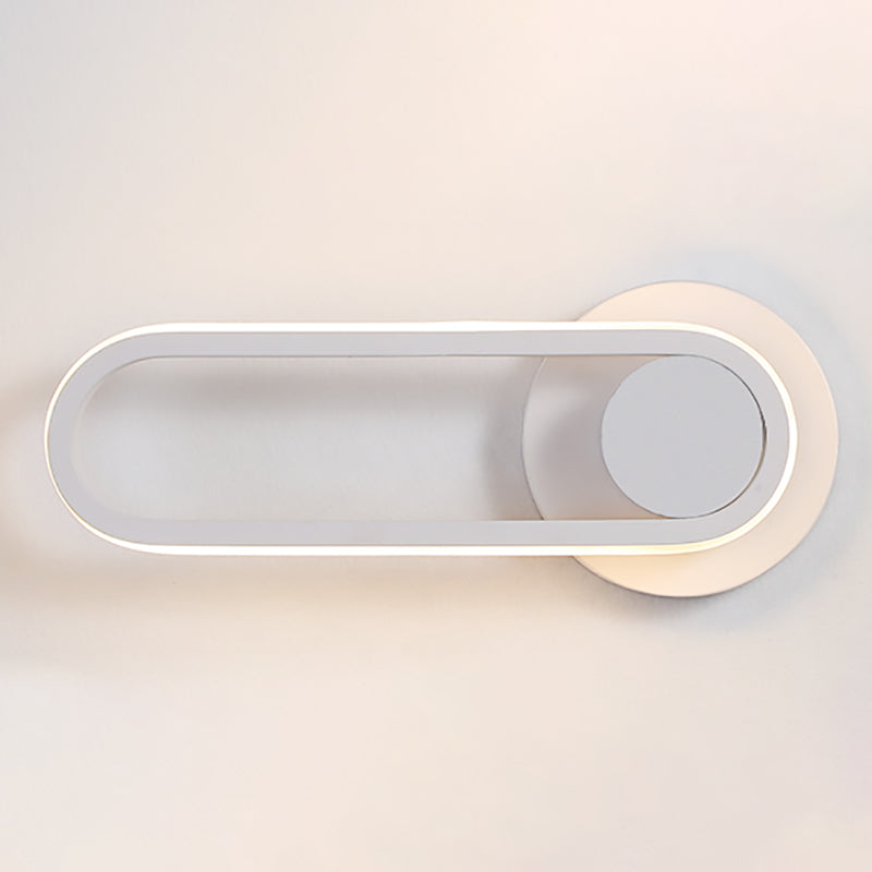 Modernist Oval Wall Sconce LED Minimalism 1 Light Wall Mounted Light for Dining Room