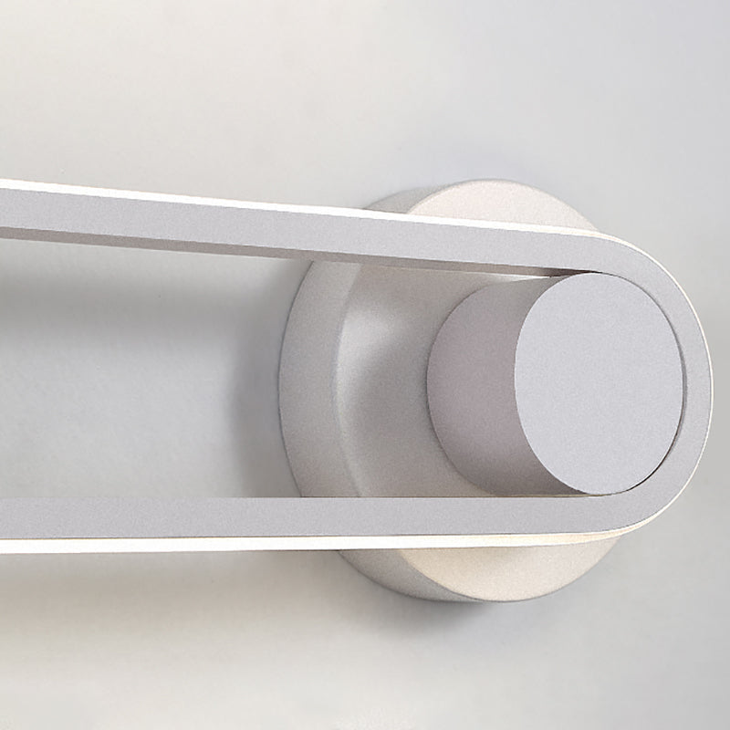 Minimalismo de LED de apliques de pared ovalada modernista 1 Luz de la pared ligera para el comedor