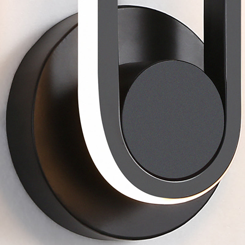 Modernist Oval Wall Sconce LED Minimalism 1 Light Wall Mounted Light for Dining Room