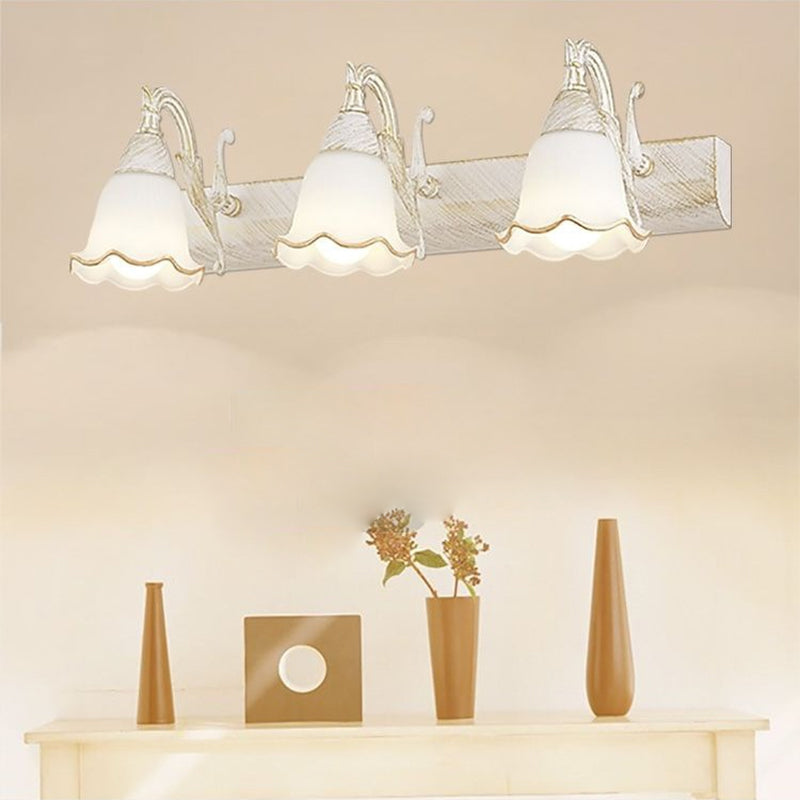 Modern Simple Makeup Mirror Light Nordic Bathroom Glass Shade Mirror Lamp Fixture