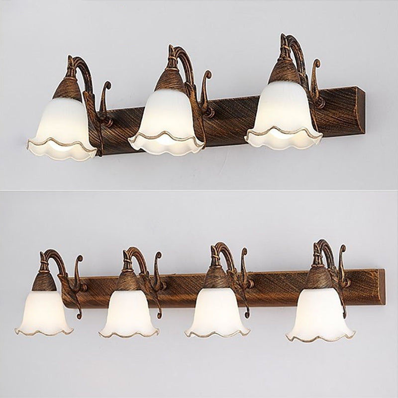 Modern Simple Makeup Mirror Light Nordic Bathroom Glass Shade Mirror Lamp Fixture