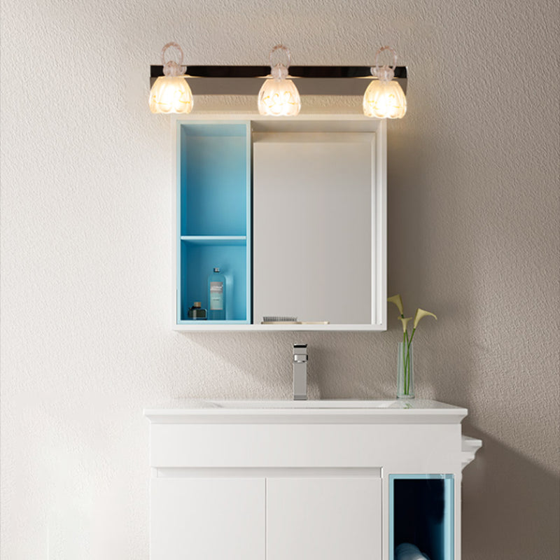 Modern Simple Mirror Light Nordic Toilet Bathroom Glass Shade Mirror Lamp Fixture