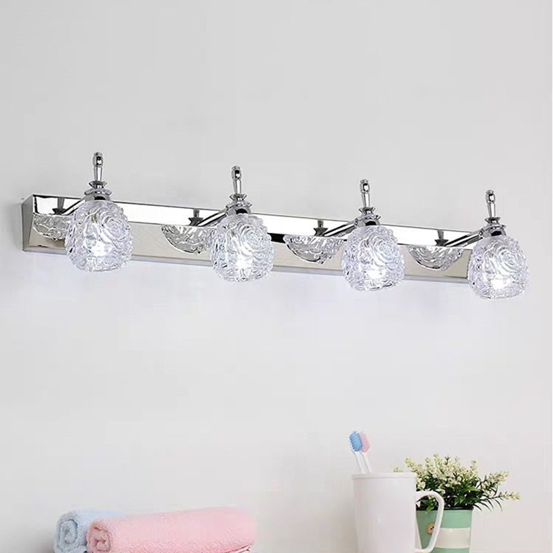 Simple Makeup Mirror Light Nordic Modern Toilet Bathroom Glass Shade Mirror Lamp Fixture