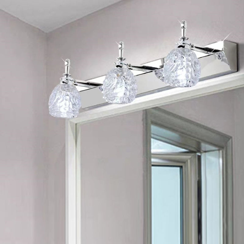 Simple Makeup Mirror Light Nordic Modern Toilet Bathroom Glass Shade Mirror Lamp Fixture