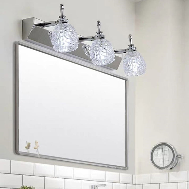 Simple Makeup Mirror Light Nordic Modern Toilet Bathroom Glass Shade Mirror Lamp Fixture