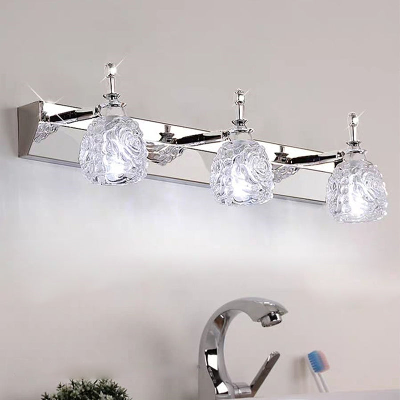Simple Makeup Mirror Light Nordic Modern Toilet Bathroom Glass Shade Mirror Lamp Fixture