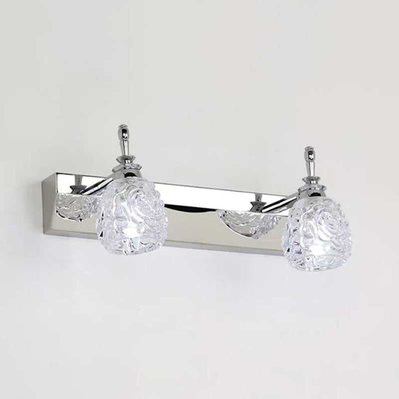 Simple Makeup Mirror Light Nordic Modern Toilet Bathroom Glass Shade Mirror Lamp Fixture