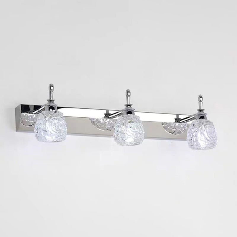 Simple Makeup Mirror Light Nordic Modern Toilet Bathroom Glass Shade Mirror Lamp Fixture