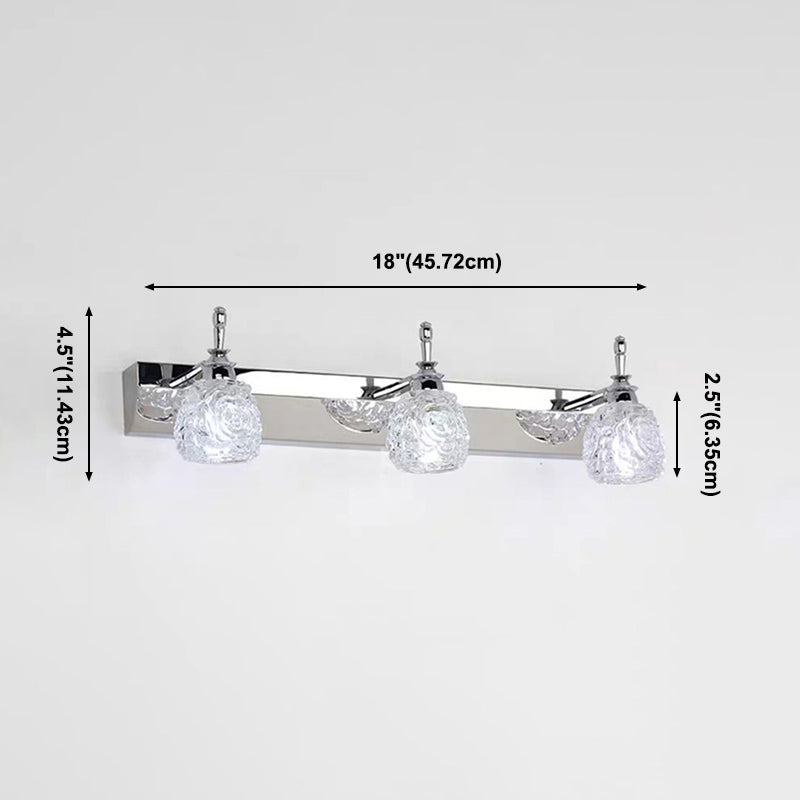 Simple Makeup Mirror Light Nordic Modern Toilet Bathroom Glass Shade Mirror Lamp Fixture
