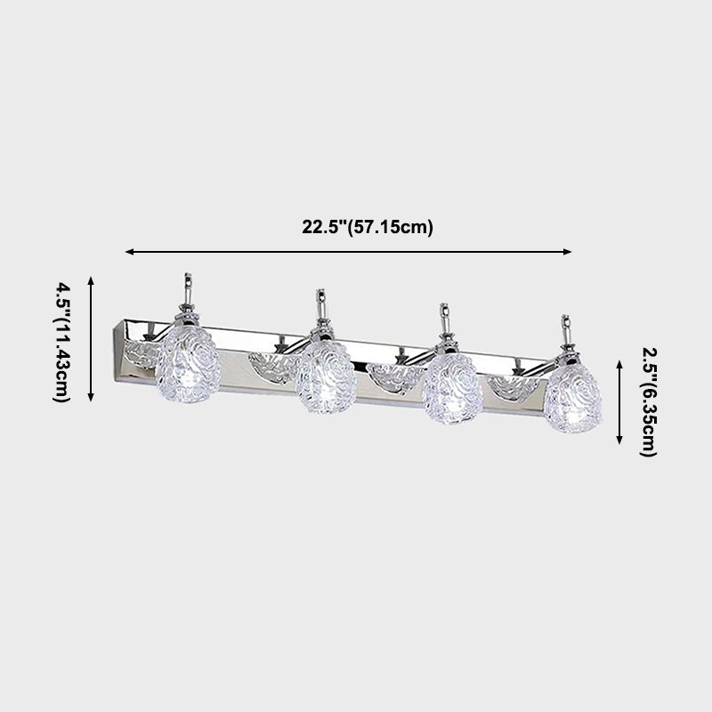 Simple Makeup Mirror Light Nordic Modern Toilet Bathroom Glass Shade Mirror Lamp Fixture