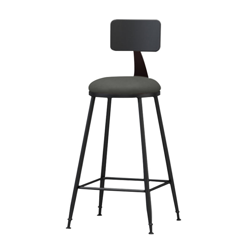 Tabouret de comptoir de dossier sans bras moderne, tabouret de Bar domestique en fer avec coussin