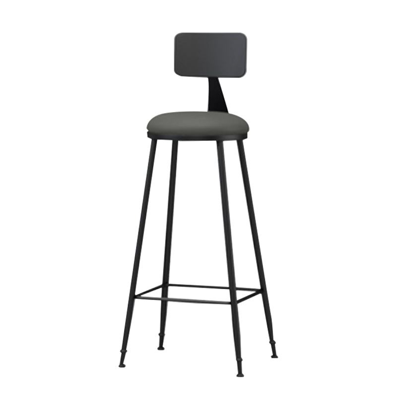 Tabouret de comptoir de dossier sans bras moderne, tabouret de Bar domestique en fer avec coussin