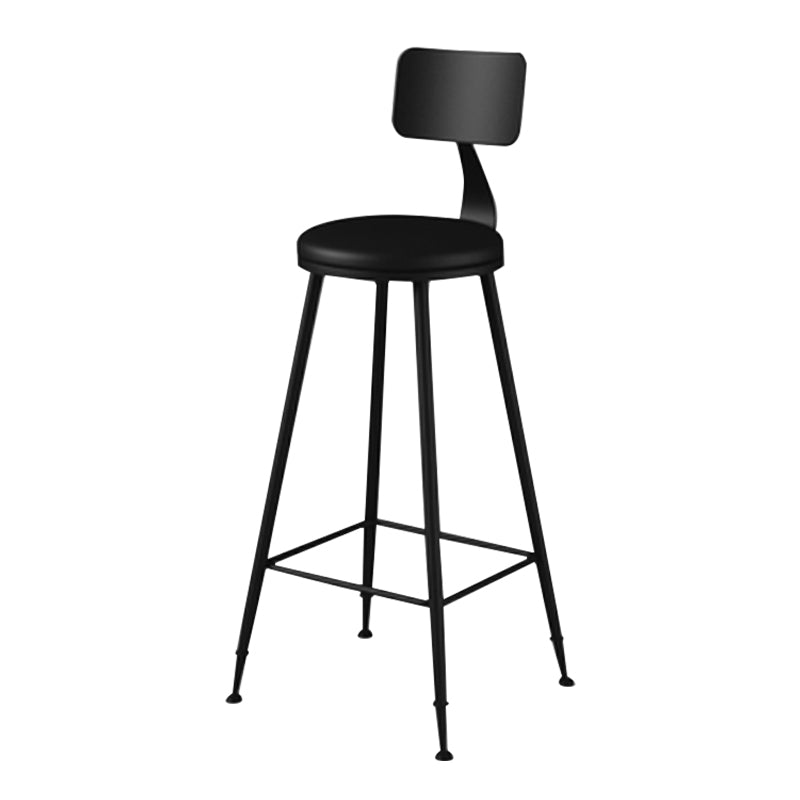 Tabouret de comptoir de dossier sans bras moderne, tabouret de Bar domestique en fer avec coussin