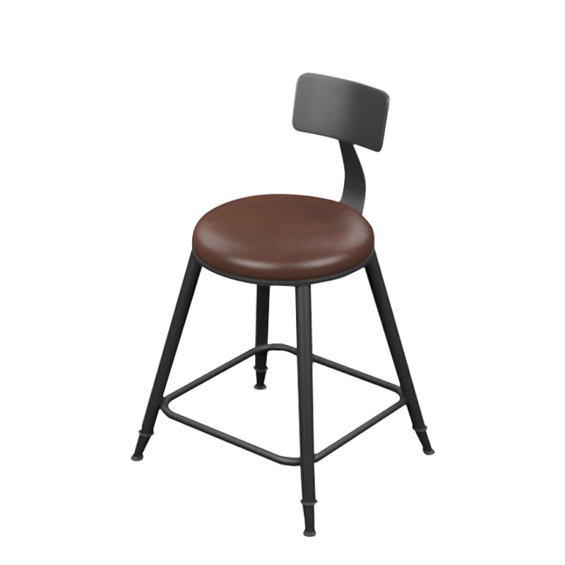 Tabouret de comptoir de dossier sans bras moderne, tabouret de Bar domestique en fer avec coussin
