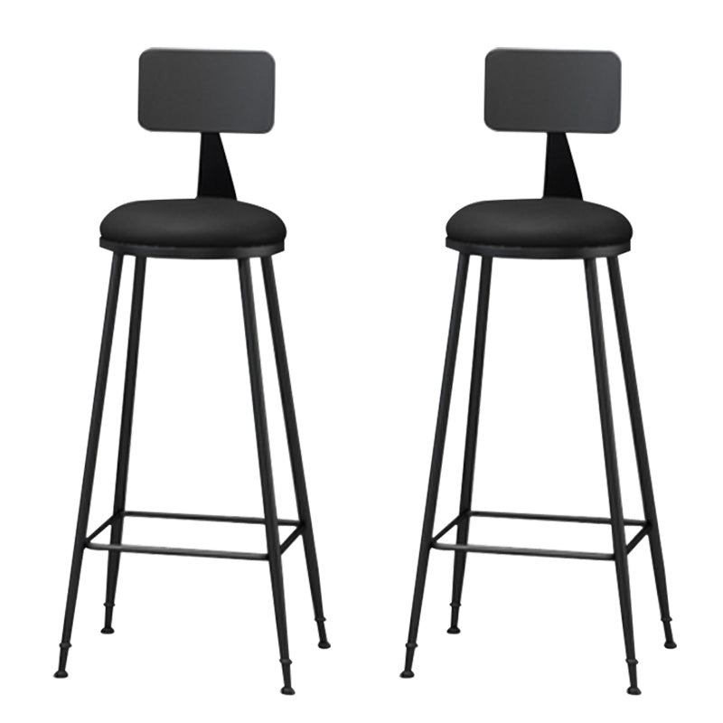 Tabouret de comptoir de dossier sans bras moderne, tabouret de Bar domestique en fer avec coussin