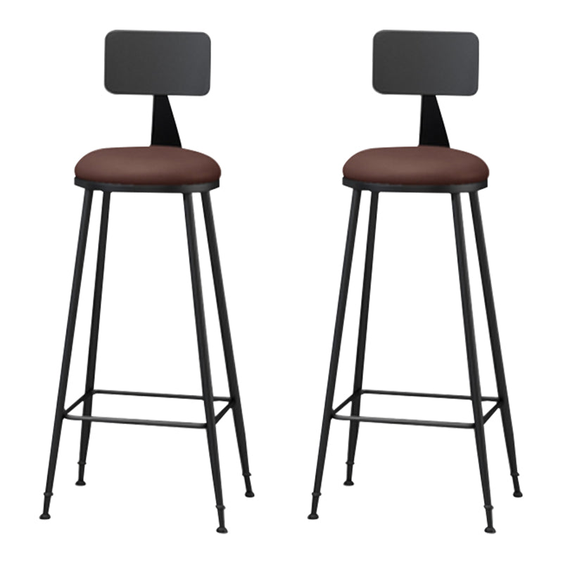 Tabouret de comptoir de dossier sans bras moderne, tabouret de Bar domestique en fer avec coussin