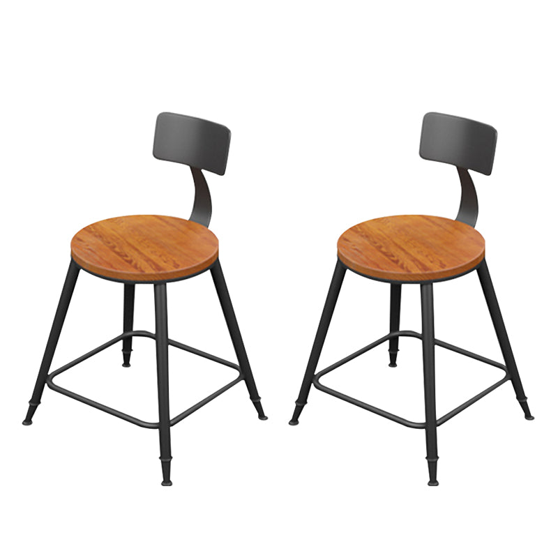 Tabouret de comptoir de dossier sans bras moderne, tabouret de Bar domestique en fer avec coussin