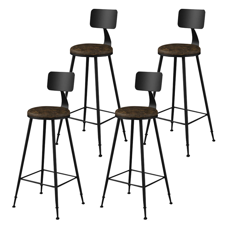 Tabouret de comptoir de dossier sans bras moderne, tabouret de Bar domestique en fer avec coussin