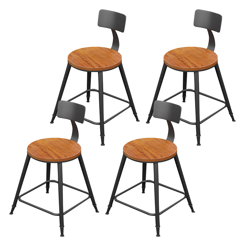 Tabouret de comptoir de dossier sans bras moderne, tabouret de Bar domestique en fer avec coussin