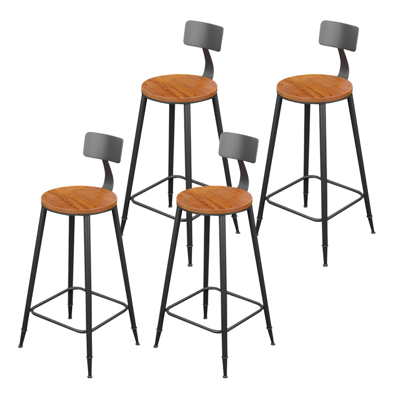 Tabouret de comptoir de dossier sans bras moderne, tabouret de Bar domestique en fer avec coussin