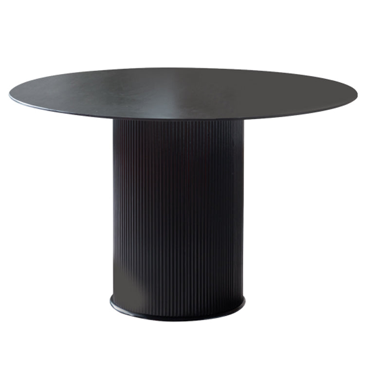 Sintered Stone Top Round Table for Restaurant Modern Kitchen Table with Pedestal Base