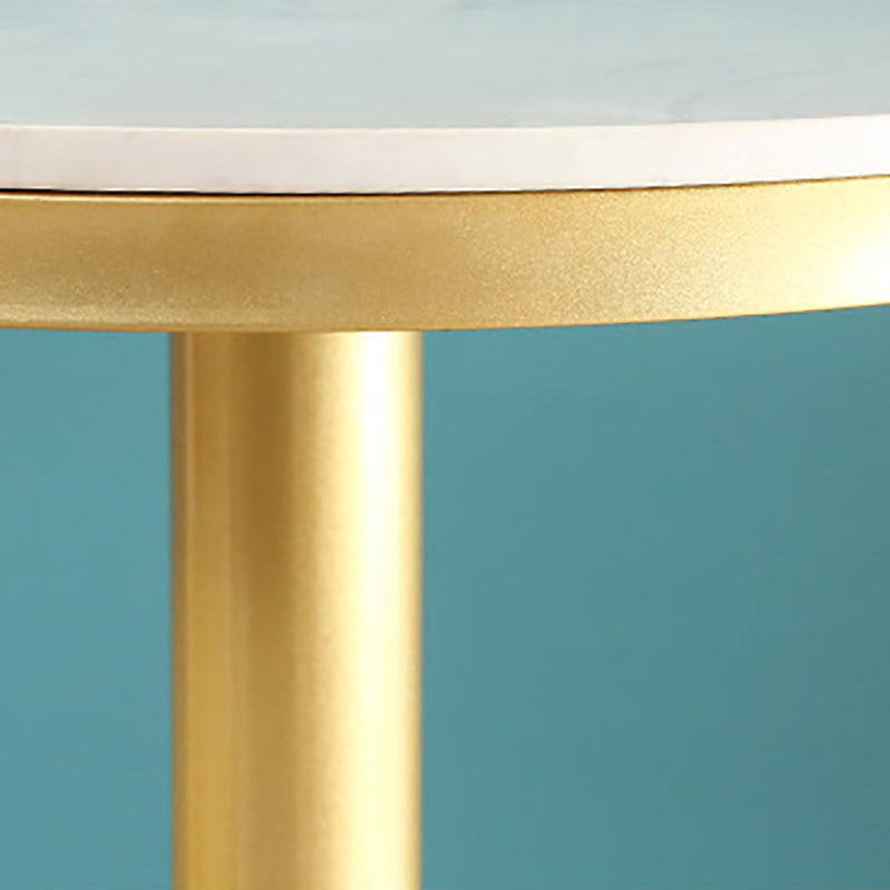 Industrial Style 41.3"H Bar Table Faux Marble White Top Specialty Bistro Table