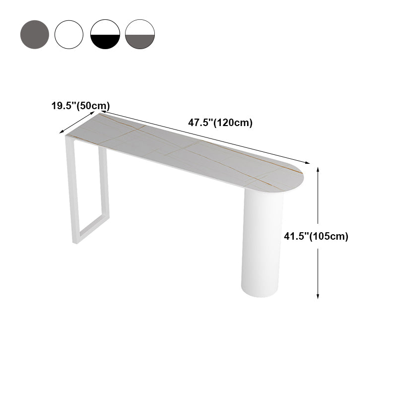 Stone Kitchen Double Pedestal Hall/Pub Table Modern Bistro Bar Height Cocktail Table