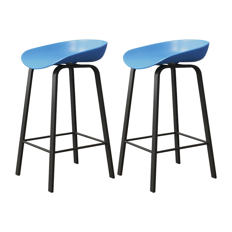 Taburete de bar con respaldo bajo y reposapiés moderno, cubo de plástico para interior, taburete de altura contraria
