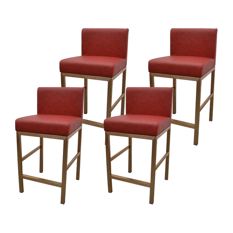 Taburete de bar con respaldo sin brazos Glam, taburete de bar de joyería de acero inoxidable con cojín
