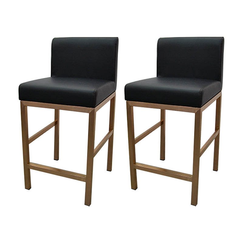 Taburete de bar con respaldo sin brazos Glam, taburete de bar de joyería de acero inoxidable con cojín