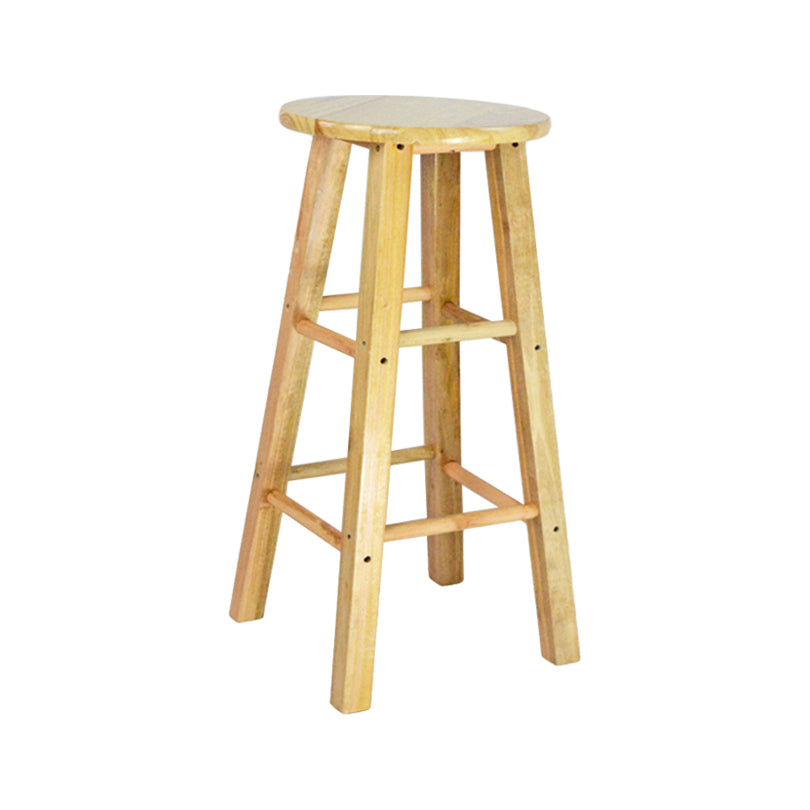 Moderner armloser rückenloser Thekeschatzhocker Holzhaushalshocker mit Holzsitz