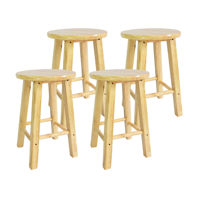 Moderner armloser rückenloser Thekeschatzhocker Holzhaushalshocker mit Holzsitz