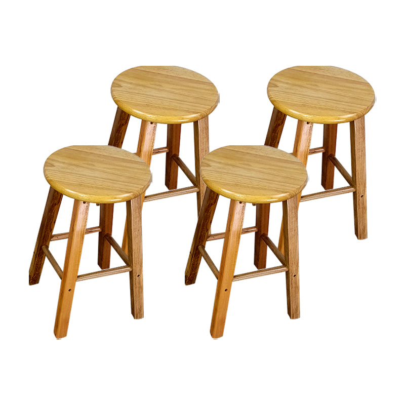 Moderner armloser rückenloser Thekeschatzhocker Holzhaushalshocker mit Holzsitz