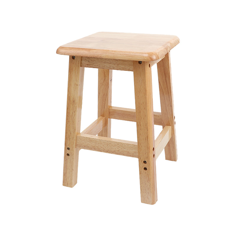 Taburete de bar sin respaldo moderno sin brazos de madera para el hogar con asiento y pedal de madera