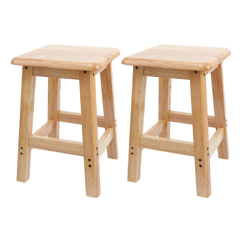 Taburete de bar sin respaldo moderno sin brazos de madera para el hogar con asiento y pedal de madera