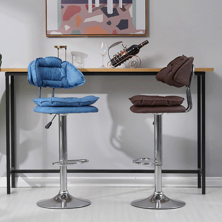 Schwenkbar verstellbarer moderner Barhocker Büro Low Back Leder Counterstuhl