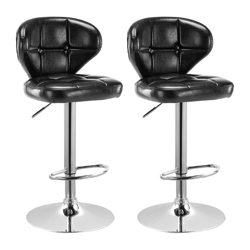 Taburete de bar giratorio elevable moderno, taburete de bar de acero para el hogar con cojín y Pedal